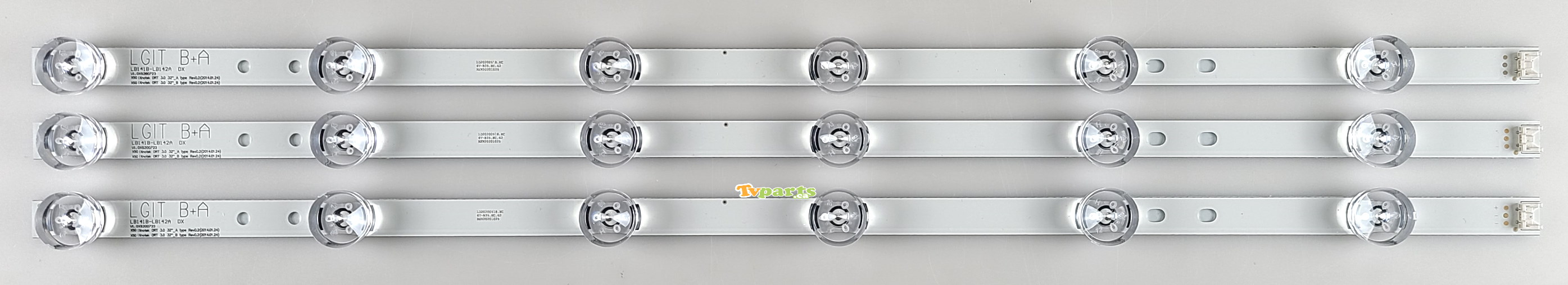 8-Pack LED Backlight Strips 6916L-1956E/6916L-1957E For LG 42LB / 42LF Series TVs